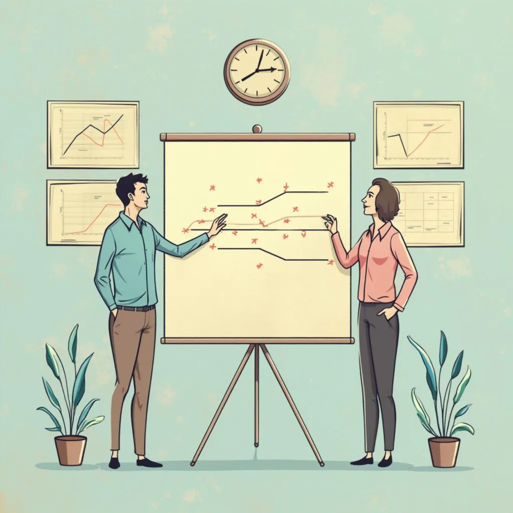 Coaching an einem Flipchart