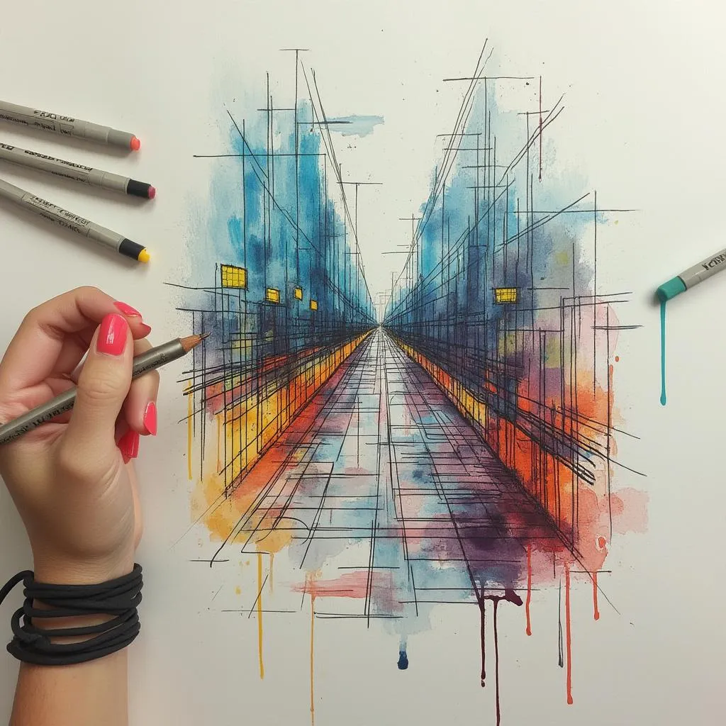Handgezeichnetes Canvas